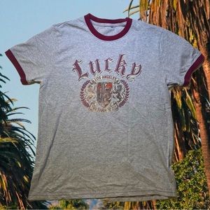 Rare Vintage Y2K Lucky Brand Ringer Tee